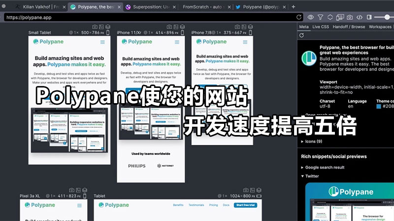 Polypane使您的网站开发速度提高五倍